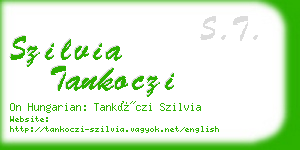 szilvia tankoczi business card